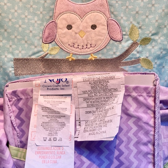 Nojo Love Birds collection Owl  Diaper Stacker 23" x 13" x  8" - Picture 10 of 10